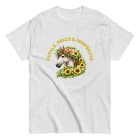 Image 5 of Unisex classic tee, Petals, Peace and Hoofbeats Horse Lovers Tee