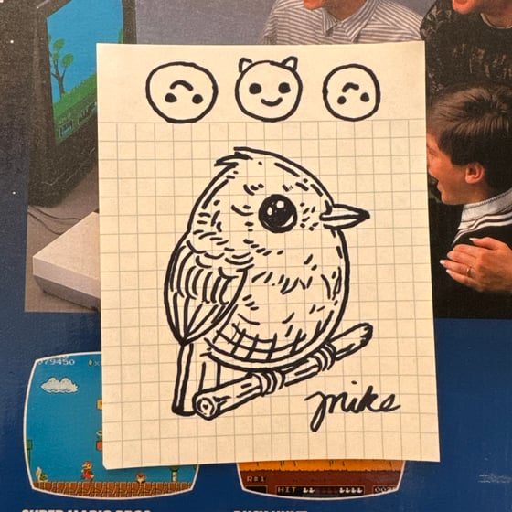 Image of Fat Bird Sharpie Sketch #44