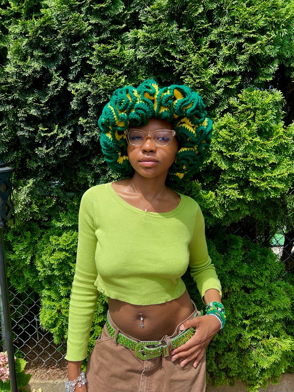 Image of Jamaican Ruffle Hat 🇯🇲💛💚
