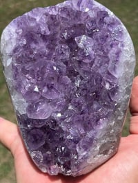 Image 6 of Amethyst Base Cut With Polished Agate #2494