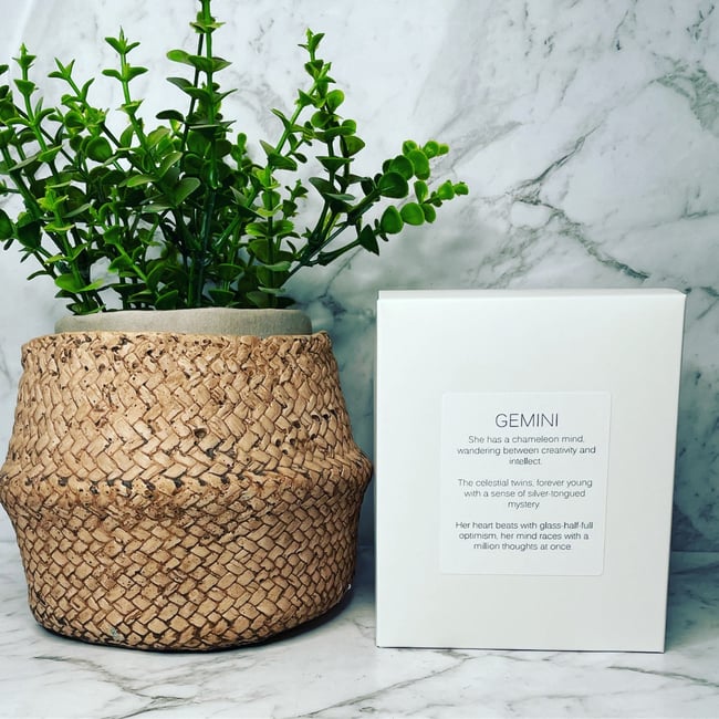 Zodiac Crystal Infused Candle 450g - GEMINI  **ONLY 10 AVAILABLE**