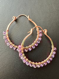 Image 1 of Amethyst Swing Earrings