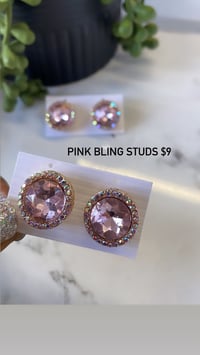 Pink bling studs