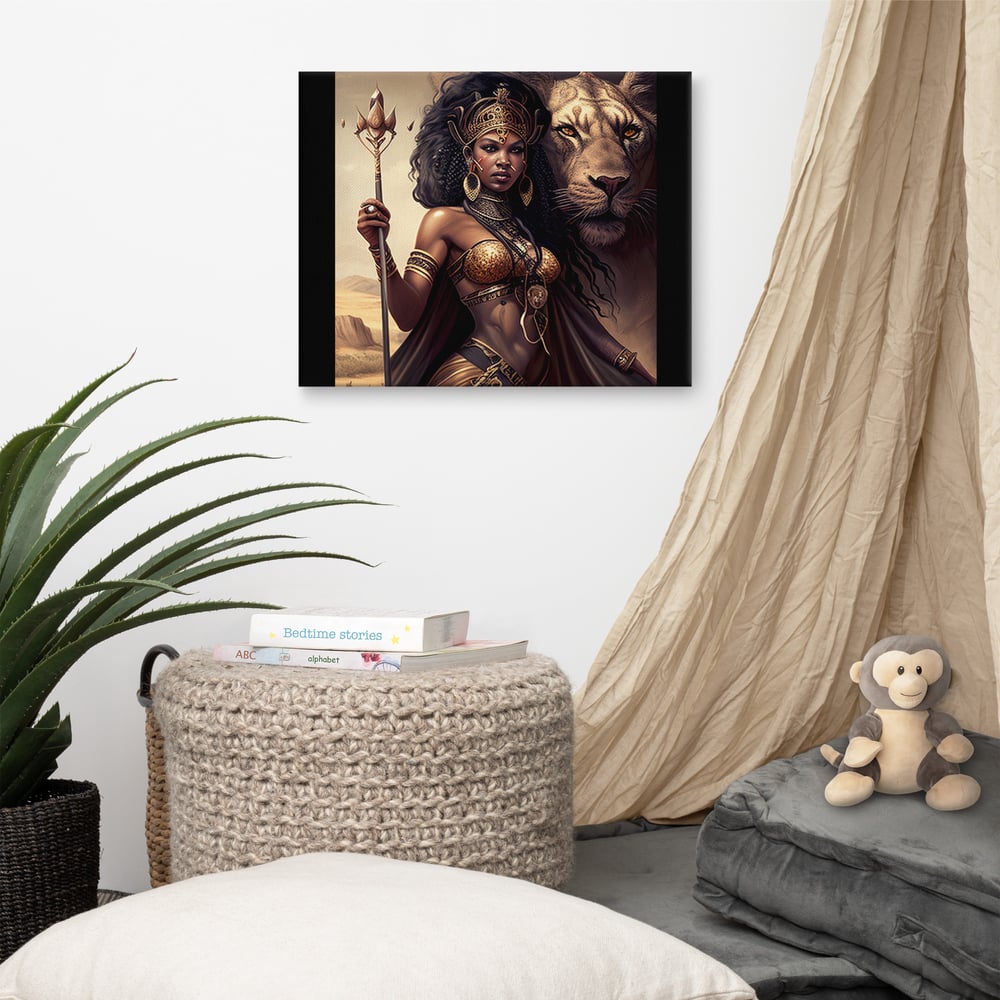Image of Queen and Her Beast Canvas
