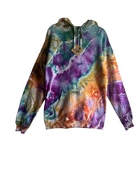 Image 2 of S Unisex Comfort Wash Hoodie in Bold Geode Ice Dye