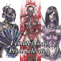 Image 1 of Mortal Kombat (female ninjas) Signed Art Print