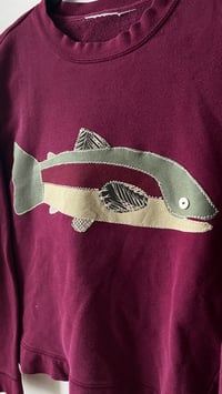 Image 2 of M- burgundy trout sweater 