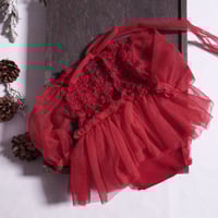 Image 3 of Newborn girls body-dress - red