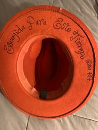 Image 4 of "Escogida Para Este tiempo" Hand Burned Narrow Panama Brim