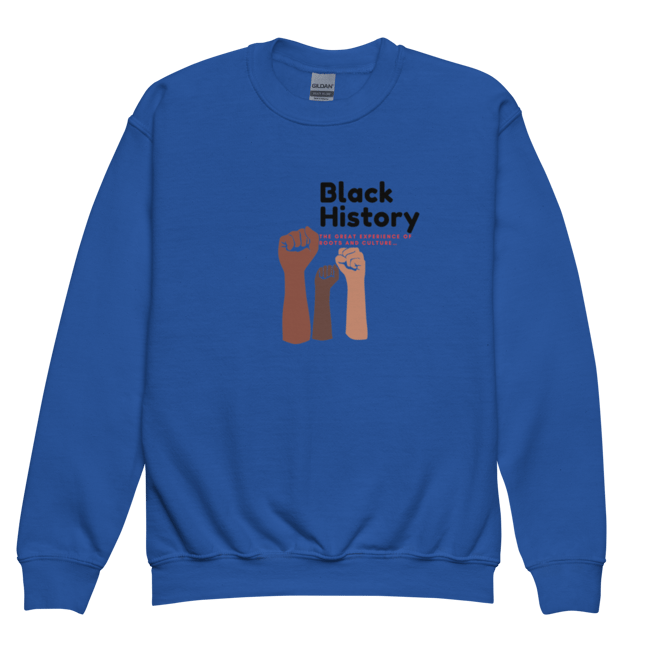 Youth crewneck sweatshirt/ Black History 