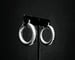 Image of Silver Hollow Medium Pierced Hoops 