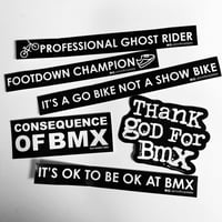 BLACK AND WHITE BMX STICKER PACK