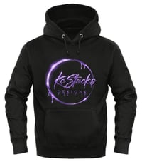 Kc Stacks Designs Blk Hoodie (Purple Logo)