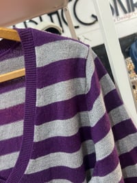 Image 2 of NYC Purple and silver sweater 