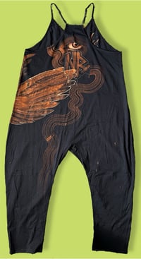 Image 2 of “HEADLESS” CUSTOM BLEACH PAINTED BAGGY ROMPER MEDIUM