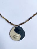 Yin Yang beaded necklace #6