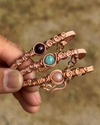 Image 4 of Peach Moonstone Copper Bracelet 🤎