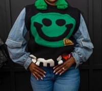 Image 1 of The Smiley Face Denim Sweater 