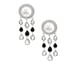 Image of Gucci Inspired Bling Bee Dangling Earrings (Silver)