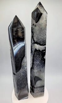 Image 6 of Black Sardonyx Agate Large Crystal Towers - 2 Styles