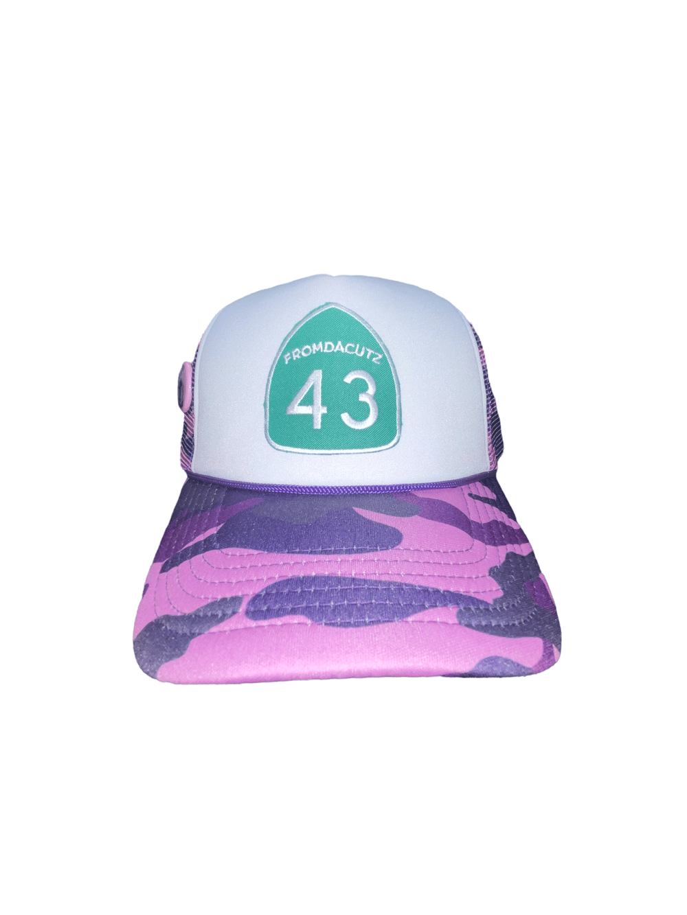 Purple and White Camo Hat 
