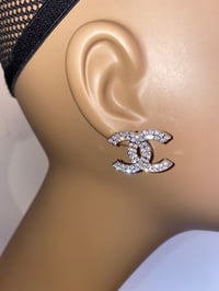 Silver CC inspired Earrings 
