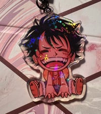 Image 3 of HOLO Luffy Strawhat Keychain