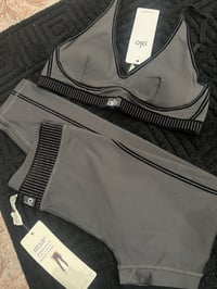 Airbrush heart grey set 