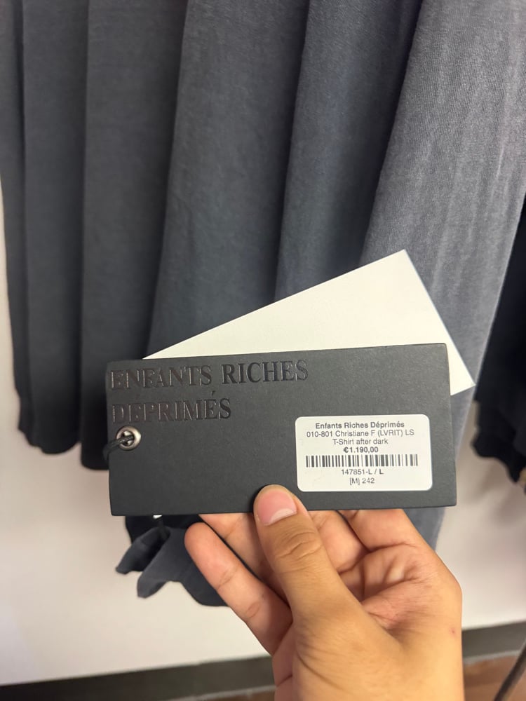Image of Enfants Riches Déprimés (ERD) FW24 Christiane F. Hebrew L/S