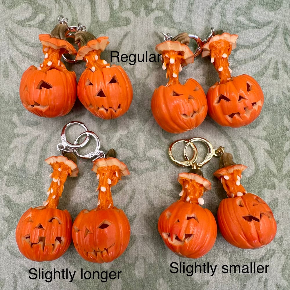 Image of Exploding Head Pumpkin EARRINGS