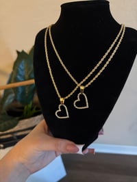 Image 2 of BLING HEART NECKLACE 