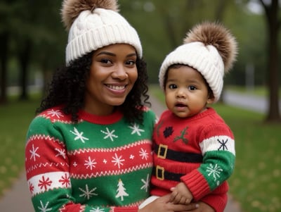 Image of Adult and Child Beanie Sets 