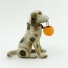 Large Antique Inspired Spotted Trick or Treat Dog(free-standing figure)