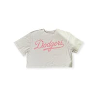 Image 2 of Dodgers Crop Oversized Tshirt 