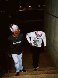 Image 4 of BUBBLE PRINT WHITE BEANIE 