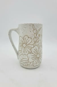 Image 1 of White Cosmo Flowers Mug