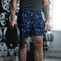 Image 3 of Ocean Camo Unisex Athletic Shorts