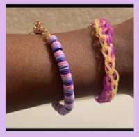 Image 2 of Mini Kuromi bag chain w/ 2 Cutsie Bracelets