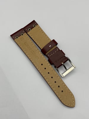 Image of Heavy Duty genuine leather strap for hamilton gents watch, BROWN-20mm,New