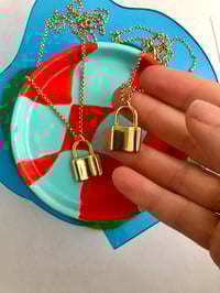 Image 4 of GOLD PADLOCK NECKLACE