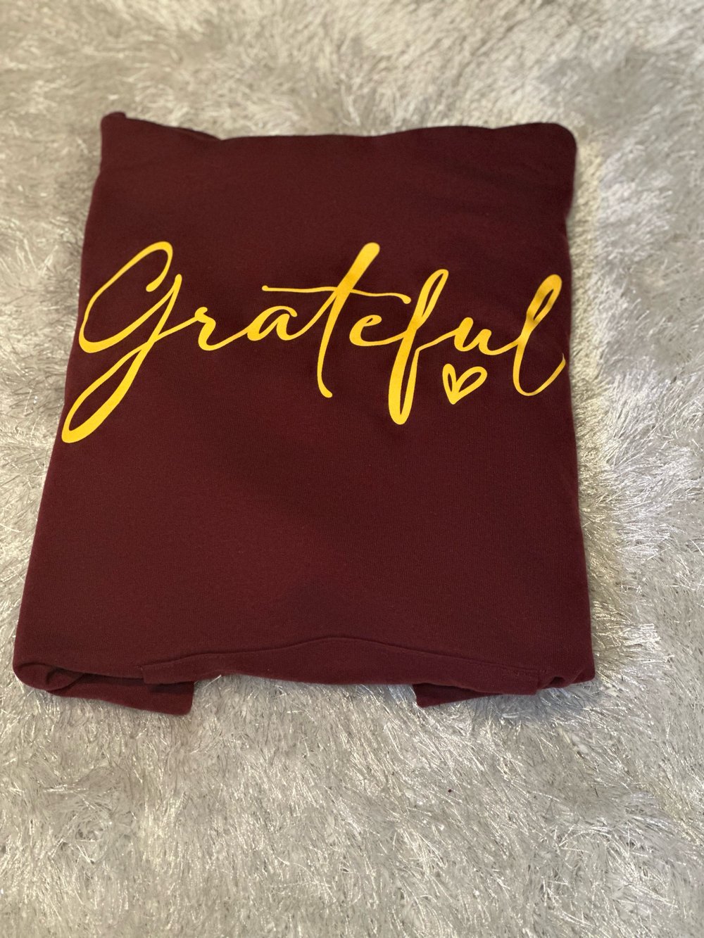Image of Burgundy Grateful Hoodie