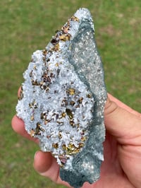 Image 7 of UV Calcite With Chalcopyrite Flakes Specimen #1914 