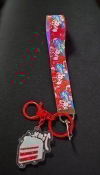Image 1 of [LIMITED] RED LATEX KEYCHAIN LANYARD WITH CHARM