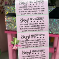 Image 1 of Yay! New Customer Stickers