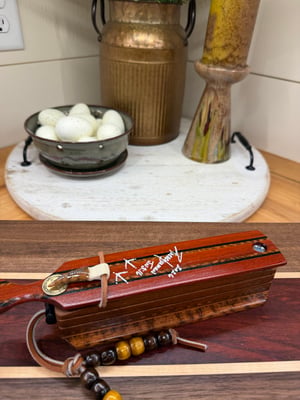 Image of Bloodwood/Mahogany with Snakewood and Ebony inlay