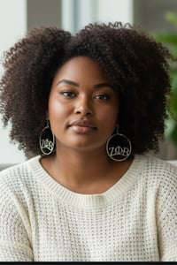 Image 2 of Zeta Phi Beta Hoop Earrings 