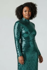 Image 3 of Oleg Cassini Sequin Dress Sz 10