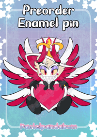 PREORDER Hazbin Hotel - Demon Lucifer heart Enamel Pin badge