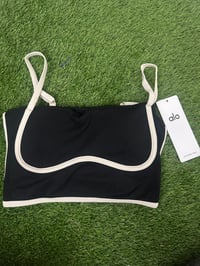 Streamlined bra tank black/ivory