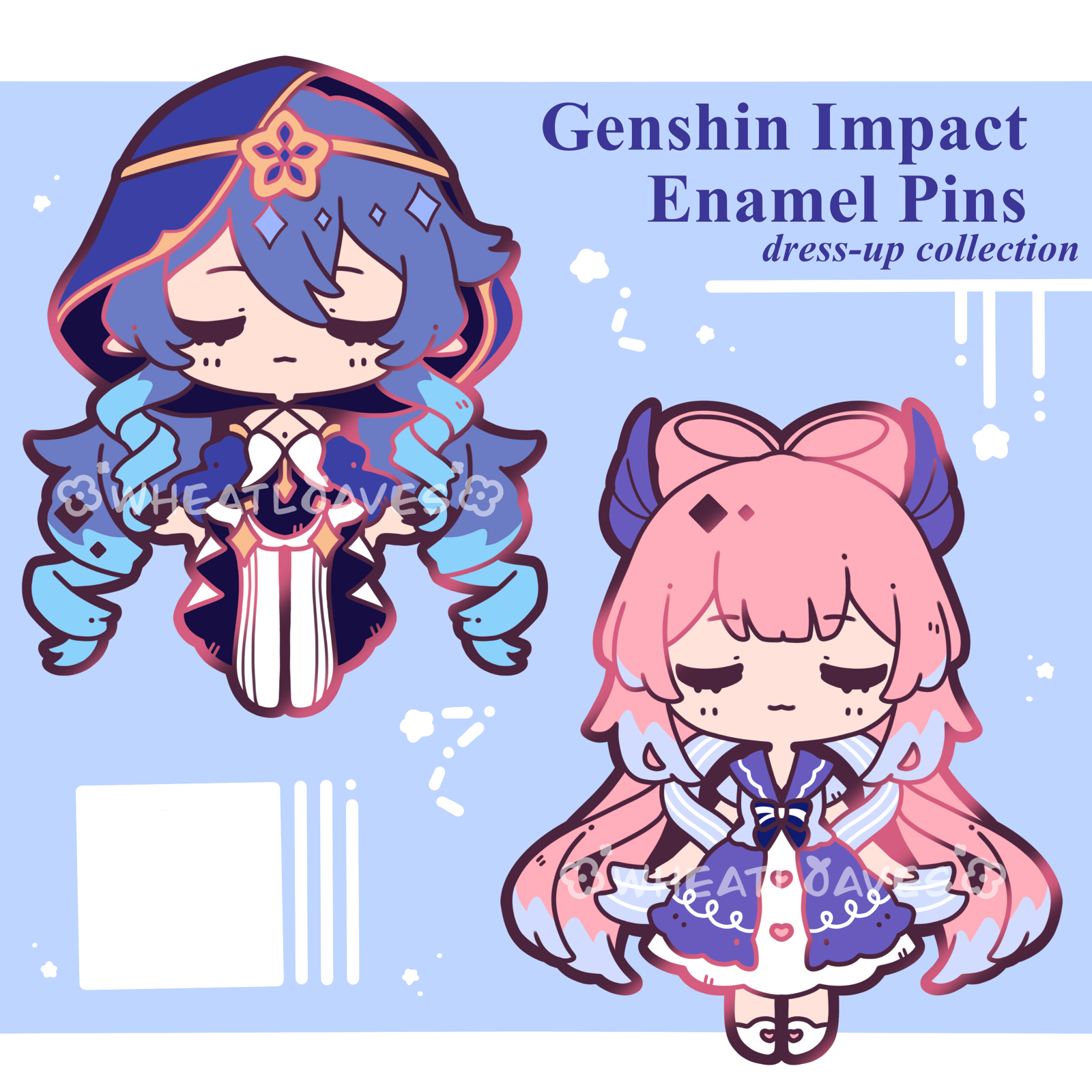 Genshin Impact Enamel Pins - Dress-up Collection Vol 3